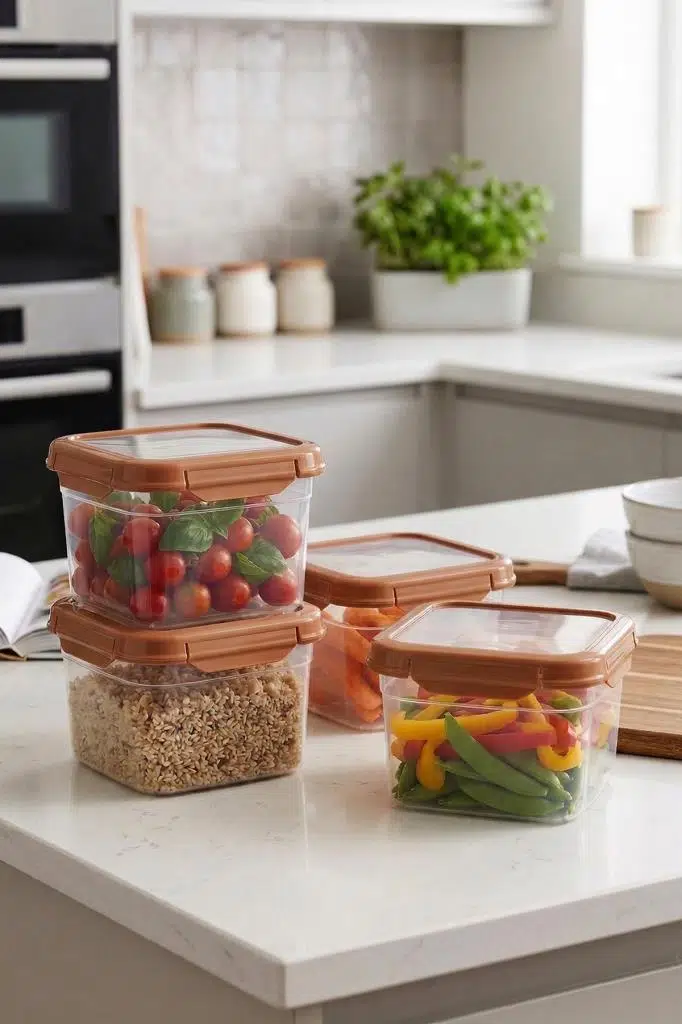 Smatware 4'Lü Set Loxo Sızdırmaz Saklama Kabı 1000 ML - TURUNCU