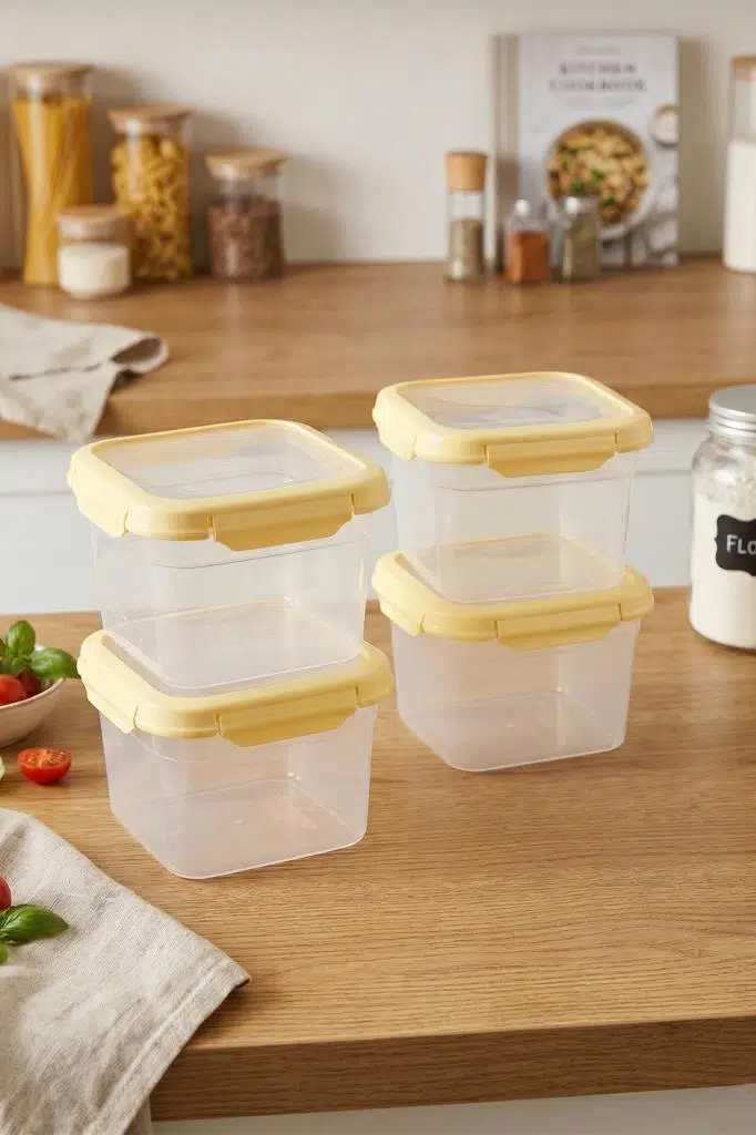 Smatware 4'Lü Set Loxo Sızdırmaz Saklama Kabı 1000 ML - SARI